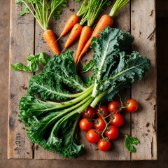 Minimalist Vegetable Prep on Bamboo
