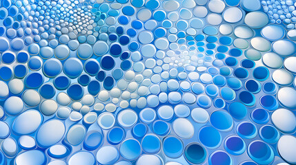 A blue and white background with many small blue circles
