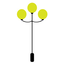 Lamp at park illustration