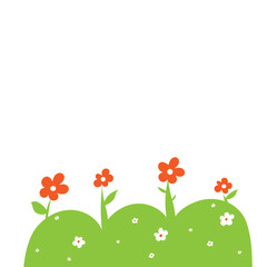 flowers and grass