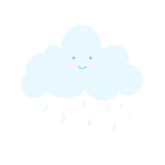 blue sky with clouds rain