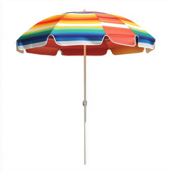 Obraz premium beach umbrella sun protection isolated on white background