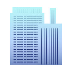 Gradient building futuristic illustration 