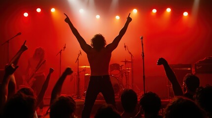 Energetic rock band delivers unforgettable performance to a thrilling crowd at the concert