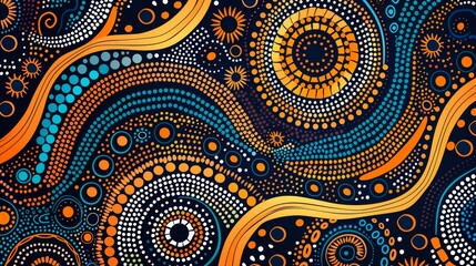 Intricate Aboriginal Dreamtime Dot Painting