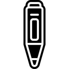 Thermometer Glyph Icon Design Vector