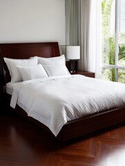 Create a tranquil bedroom oasis with elegant design and comfortable furnishings for lasting relaxation