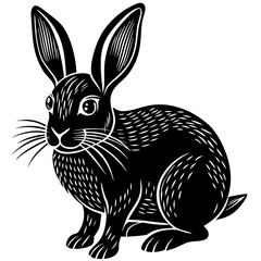 rabbit vector silhouette and illustration 
