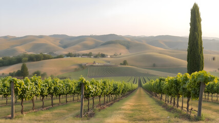 Fototapeta premium vineyard in region country with beautiful seen in the mountains 
