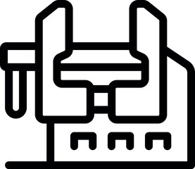 Vise grip securely clamping material on a workbench, ready for processing in a workshop environment