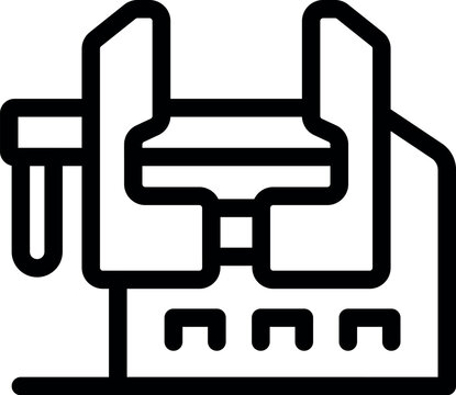 Vise grip securely clamping material on a workbench, ready for processing in a workshop environment