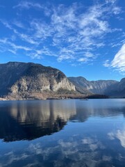 Obraz premium Lake View of Hallstatt, Austria