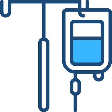 recommend clip art: Iv Drip Blue Icon Design Vector