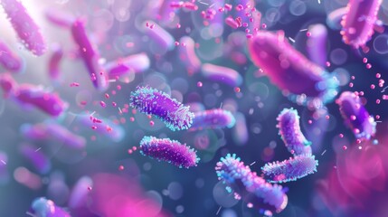 Fototapeta premium Engineered Probiotics for Gut Microbiome Therapy