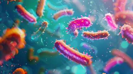 Fototapeta premium Engineered Probiotics and Gut Microbiome Innovations