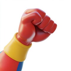 Colorful clenched fist representing strength.