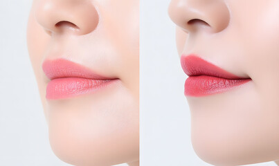 Obraz premium Elegant High-Fashion Beauty Portraits with Radiant Skin, Glamorous Makeup, and Luxurious Skincare Glow.