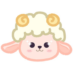 Naklejka premium sheep head illustration 