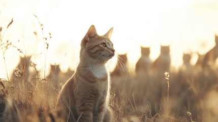 Obraz premium Cat Herders Day, copy space