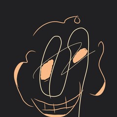 illustration of a person with line