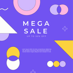 Colorful Abstract Big Sale Advertisement Design