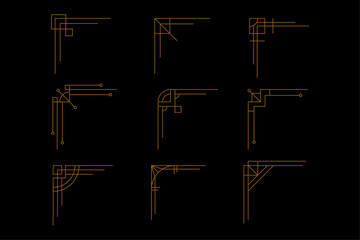 Art Deco Corner Frame