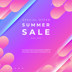 Colorful Mega Sale Advertisement with Abstract Background. Vibrant promotional flyer for a mega sale. Features a dynamic abstract design with bold colors and shapes to attract attention