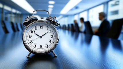 Vintage style timepiece symbolizing deadline pressure in modern office