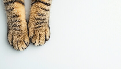 Close-up of tiger paws a detailed look at the unique patterns and textures of feline limbs