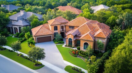 Elegant Home with Lush Landscape and Unique Design