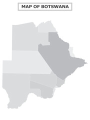 Fototapeta premium African Countries Geography Political map. Political map of country with capital, province or state capital, major cities and town.