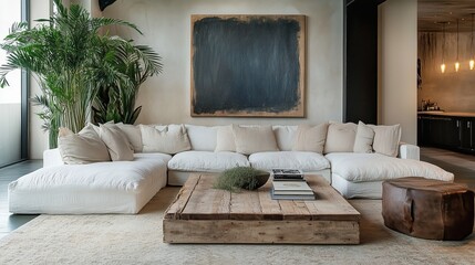 Modern and Vintage Decor Blend in a Cozy Living Room