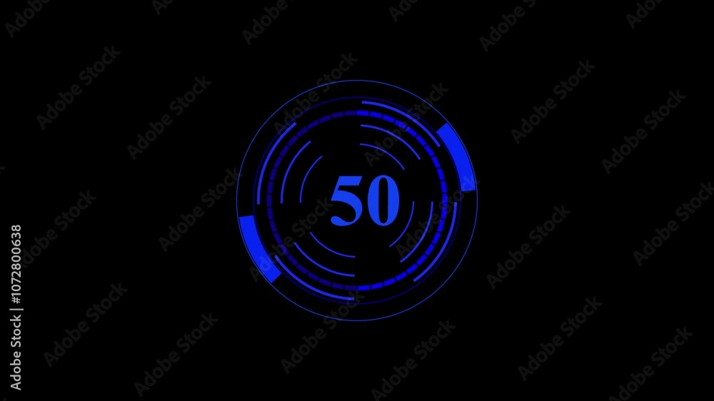 Poster digital text loading bar animation. on black background.