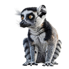 Fototapeta premium 3D Lemur Character Isolated on Clear Background