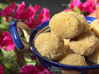 Rava laddu photos in direct sunlight