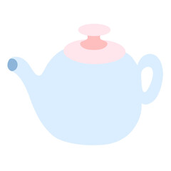 kitchen set cooking theme teapot illustration 