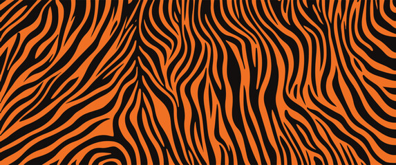 The fierce and fearless nature of the tiger is captured in every stripe of this bold pattern