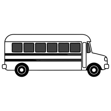 recommend clip art: school bus line art vector illustration
