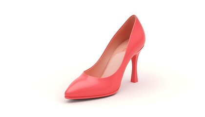High heel women shoe on white background