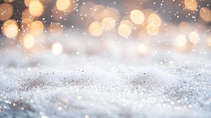 Naklejka premium Festive Snowflake Backgrounds in Glittering Outdoor Scenery.