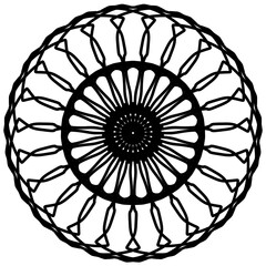 Circle pattern, vintage, modern, round, geometric pattern, pattern, black, white