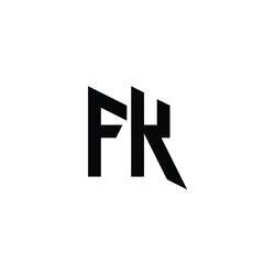 FK monogram logo design letter text name symbol monochrome logotype alphabet character simple logo
