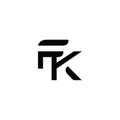 FK monogram logo design letter text name symbol monochrome logotype alphabet character simple logo