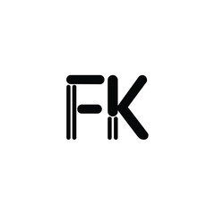 FK monogram logo design letter text name symbol monochrome logotype alphabet character simple logo
