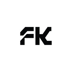 FK monogram logo design letter text name symbol monochrome logotype alphabet character simple logo