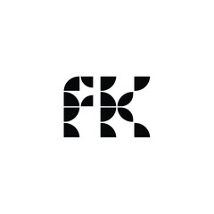 FK monogram logo design letter text name symbol monochrome logotype alphabet character simple logo