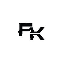 FK monogram logo design letter text name symbol monochrome logotype alphabet character simple logo