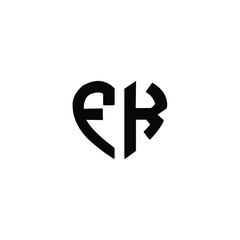 FK monogram logo design letter text name symbol monochrome logotype alphabet character simple logo