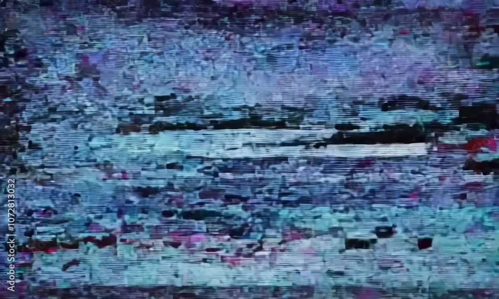 Poster defects and interference of the video signal. the effects of noise and malfunction of the tv, comput