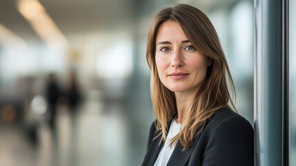 Fototapeta premium Confident Businesswoman in Modern Office Environment